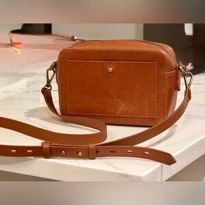 Madewell Tan Leather Crossbody Camera Bag